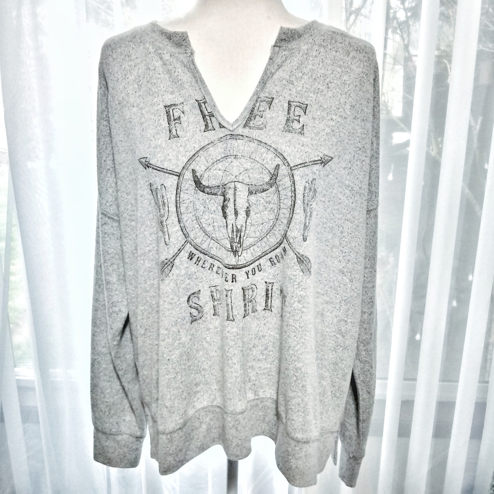Miss Me Boho Quote Sweater Free Spirit